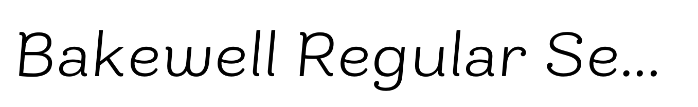 Bakewell Regular SemiWide Italic